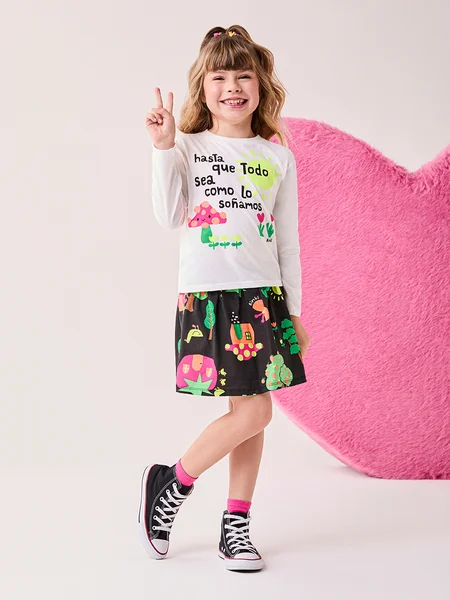 Conjunto Infantil Menina Bimbi Manga Longa
