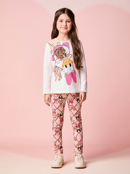 Conjunto Infantil Menina Manga Longa da Daisy Duck