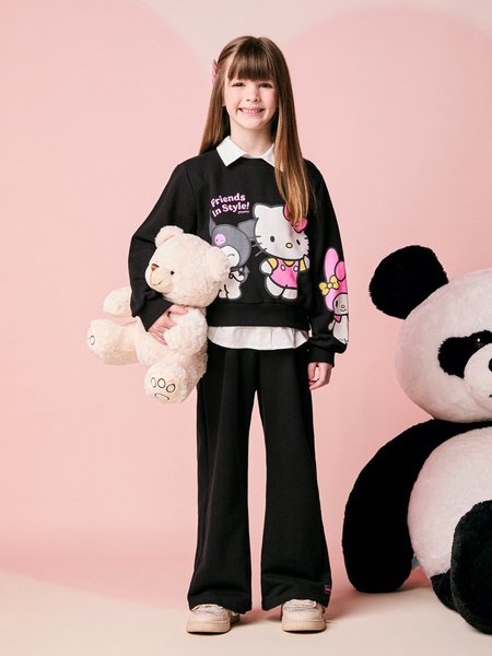 Conjunto Infantil Menina de Moletom da Hello Kitty e Amigos
