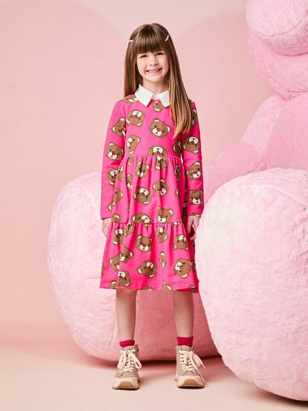Vestido Infantil Menina de Ursinhos Tricot