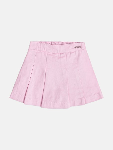 Short Menina Saia Infantil de Sarja com Pregas