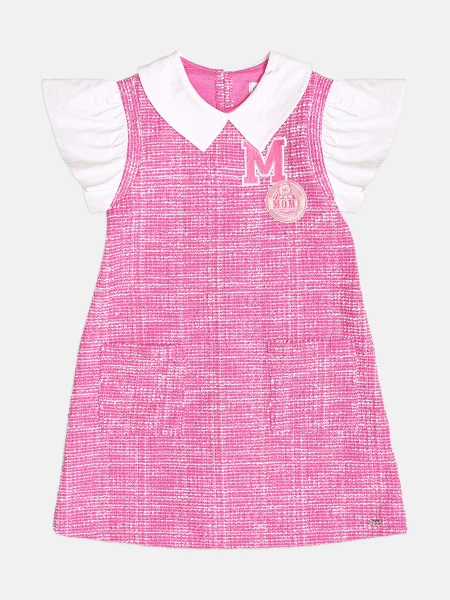 Vestido Infantil Menina em Tweed com Golinha