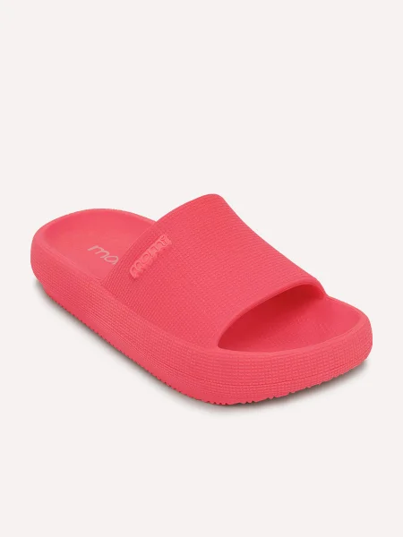 Chinelo Rosa Neon Nuvem Texturizado Momi