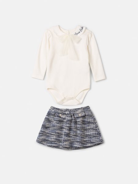 Conjunto Infantil Menina Animê de Tweed com Laço de Tule