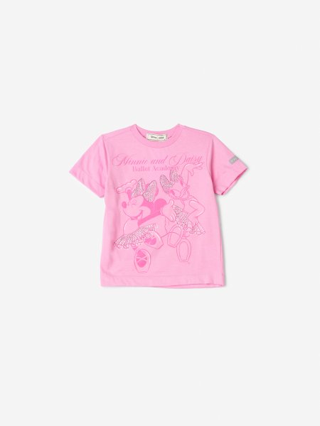 Blusa Infantil Menina Animê Minnie e Daisy Duck com Strass