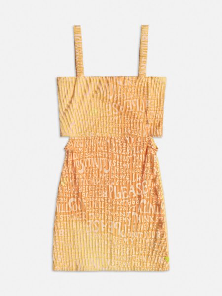 Vestido Canelado Laranja Iam