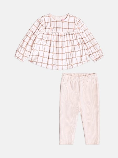 Conjunto Infantil Menina Canelado de Ursinhos