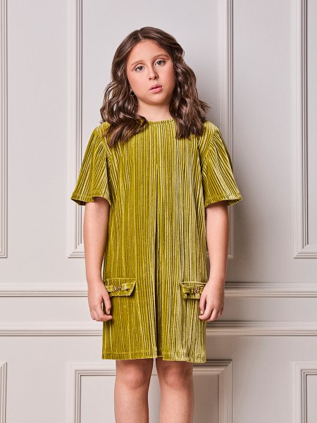 Vestido Infantil Menina Animê de Veludo