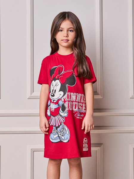 Vestido Infantil Menina Animê Cherry da Minnie