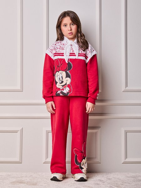 Conjunto Infantil Menina Animê com Renda da Minnie