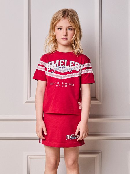 Conjunto Infantil Menina Animê Cherry com Renda