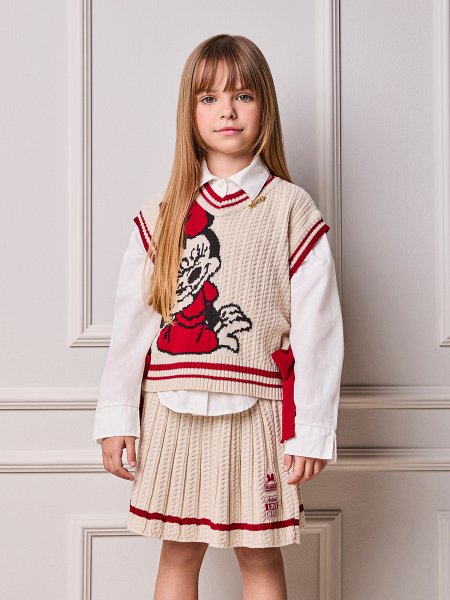 Conjunto Infantil Menina Animê de Tricot da Minnie