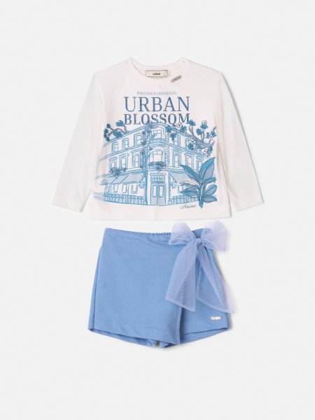 Conjunto Infantil Menina Animê com Laço de Tule