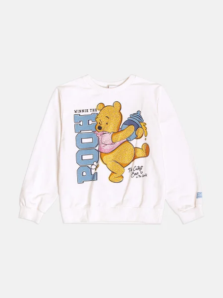Casaco Infantil Menina do Ursinho Pooh com Strass