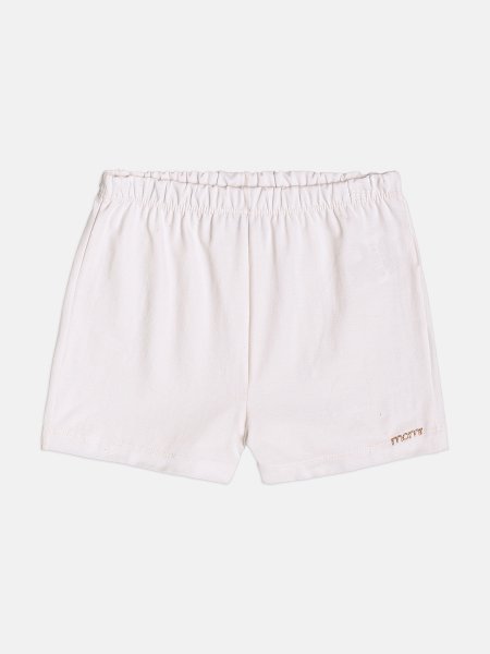Short Menina Infantil Off White Básico