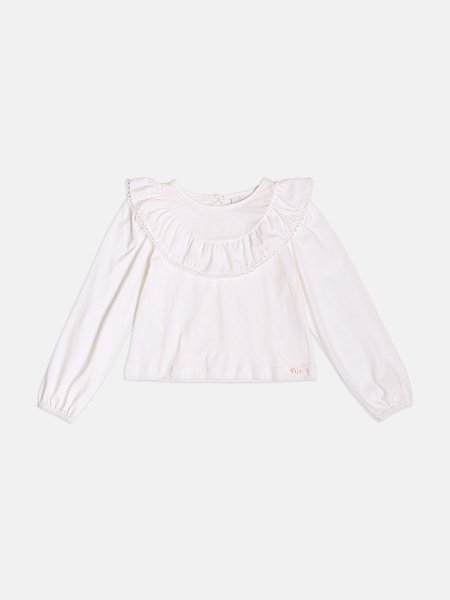 Blusa Menina Infantil com Babado e Renda