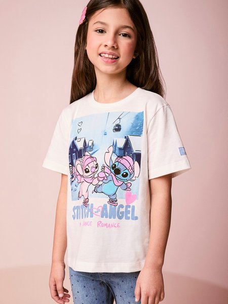 Blusa Menina Infantil do Stitch and Angel