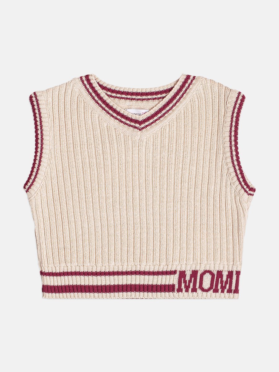 Blusa Menina Infantil com Top Bordô deTricot