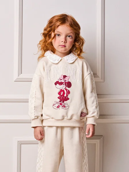 Casaco Menina Infantil com Renda da Minnie Disney