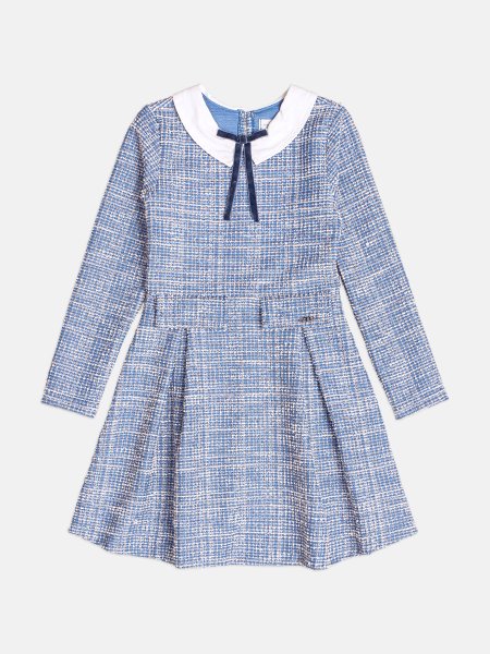 Vestido Infantil Menina de Tweed com Lacinho