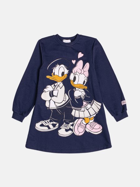 Vestido Infantil Menina Manga Longa da Daisy e Donald