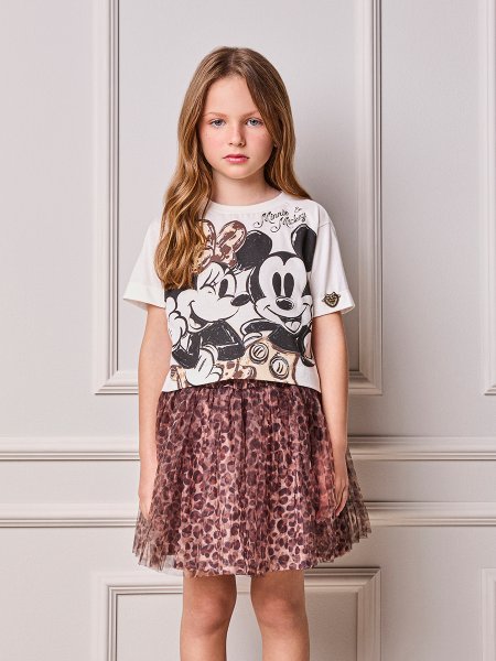Blusa Menina Animê Infantil da Minnie e Mickey Disney