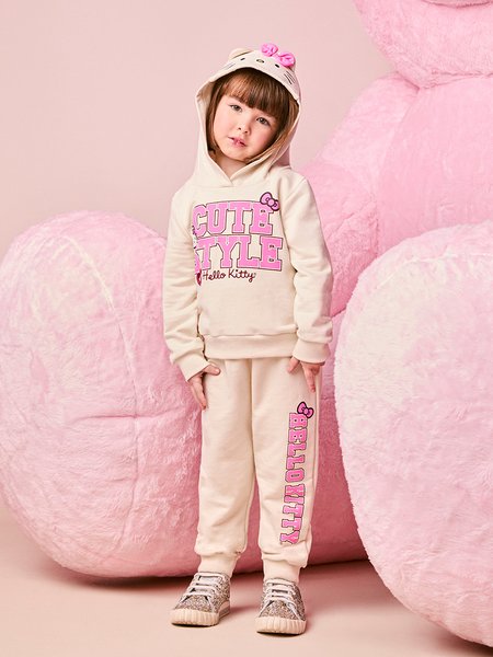 Conjunto Infantil Menina de Moletom da Hello Kitty com Capuz