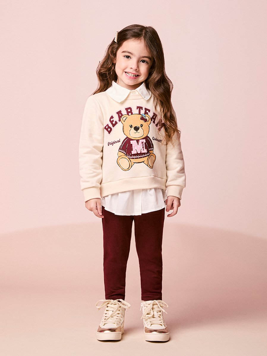Conjunto Infantil Menina de Ursinha com Cinto