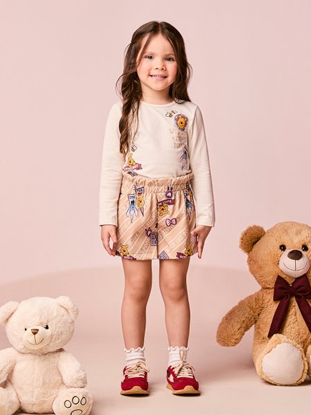 Conjunto Infantil Menina Manga Longa do Ursinho Pooh