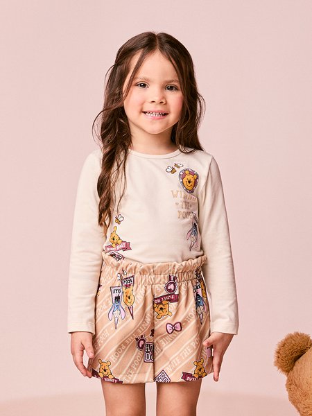 Conjunto Infantil Menina Manga Longa do Ursinho Pooh