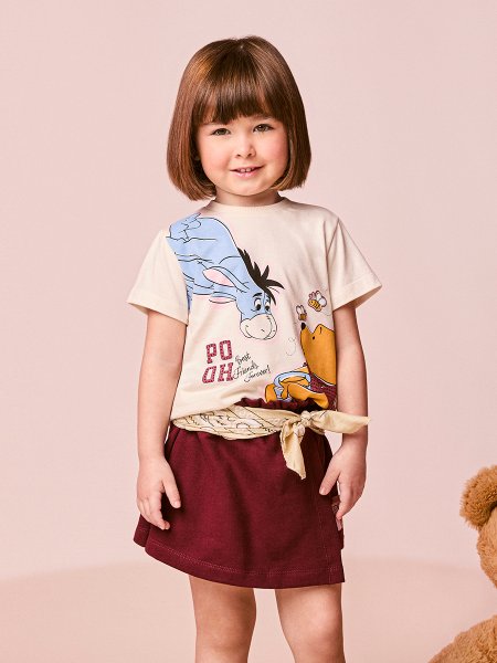 Conjunto Infantil Menina do Ursinho Pooh e Eeyore