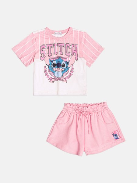 Conjunto Infantil Menina do Stitch com Strass
