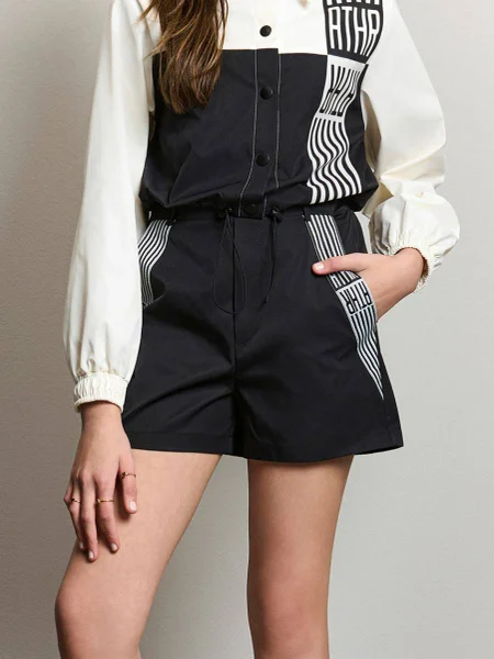 Short Feminino Authoria com Cadarço Estampado