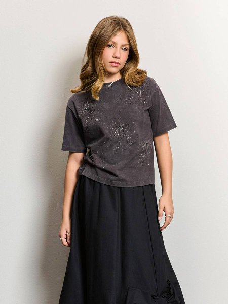 T-Shirt Feminino Authoria com Laços de Pedraria