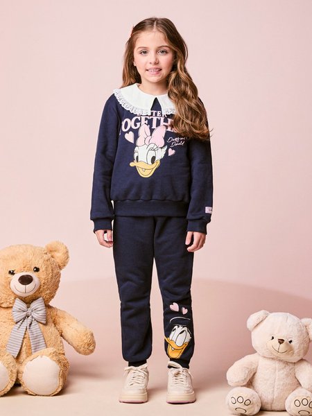 Conjunto Infantil Menina de Moletom da Daisy Duck