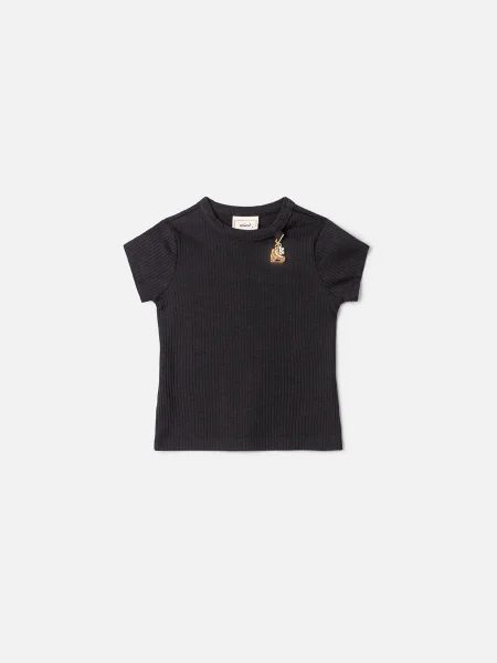Blusa Infantil Menina Animê Canelada com Pingente