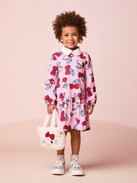 Vestido Infantil Menina Rosa da Hello Kitty