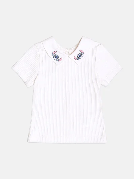 Blusa Menina Infantil com Patch do Stitch
