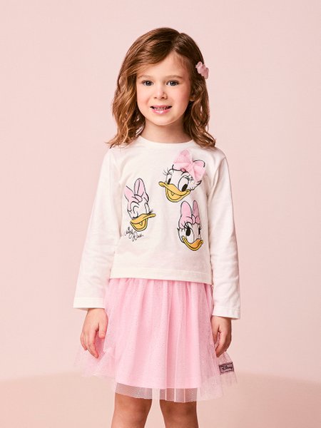Conjunto Infantil Menina Manga Longa da Daisy com Laço