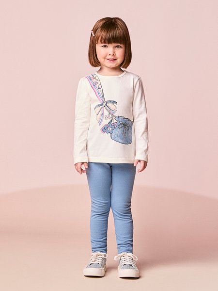 Conjunto Infantil Menina Manga Longa de Bolsinha