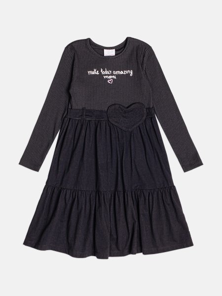 Vestido Infantil Menina com Bolsinha de Coração