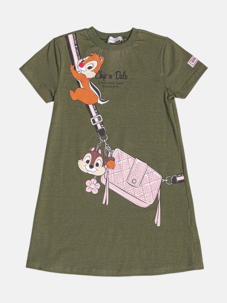 Vestido Infantil Menina Manga Curta do Tico e Teco