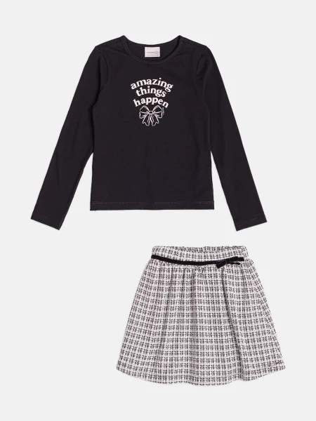 Conjunto Infantil Menina em Tweed com Strass