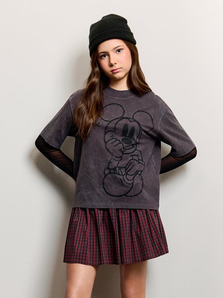T-Shirt Feminino Authoria do Mickey com Strass