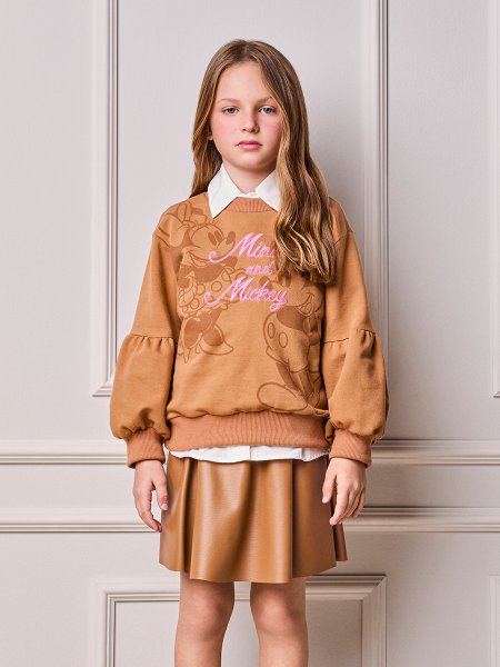 Casaco Infantil Menina Animê da Minnie e Mickey