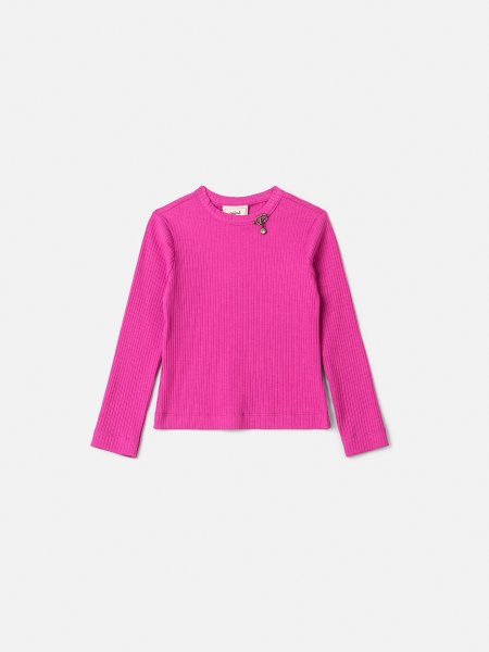 Blusa Infantil Menina Animê Pink com Pingente