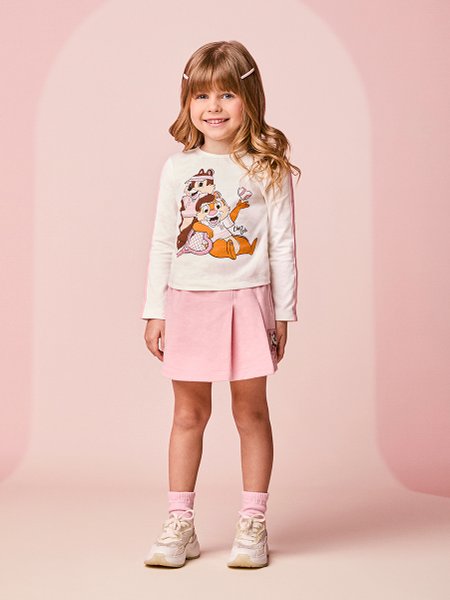 Conjunto Infantil Menina Manga Longa do Tico e Teco