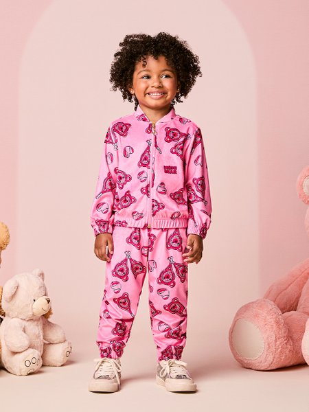 Conjunto Infantil Menina em Plush de Ursinhos