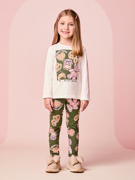 Conjunto Infantil Menina Estampado de Sweet Bear