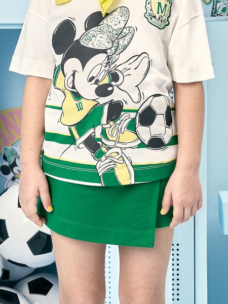 Short Saia Infantil Menina Animê Transpassado